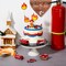 15 Pieces Fire Truck Cake Topper Fireman Cupcake Firetruck Birthday Decorations for Fireman Fire Trucks Birthday Party Cake Decoration Supplies